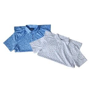 Set Of 2 Ben Hogan Performance Golf Landscape Short Sleeve Polo Shirt Size Small